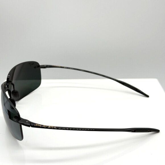 Maui Jim 422-02 Breakwall Sunglasses Black Frame Grey Polrized Lenses Sport Case - Picture 8 of 11
